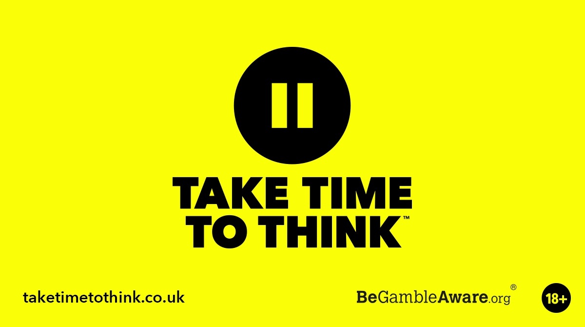 #TakeTimeToThink - Before you place a bet, pause and take your time. Take control of your gambling with the gambling tools available on our website, like deposit & time limits. @taketimethinkuk | bfd.me/3yORnyw