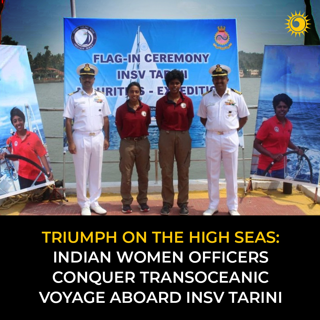 'Triumph on the high seas! Indian women officers make history as they conquer a transoceanic voyage aboard INSV Tarini.' 🌊 

Know more👉 thebrighterworld.com/detail/Triumph…

#INSTANTarini #WomenInNavy #TransoceanicVoyage #IndianNavy #WomenEmpowerment #women #explorepage #thebrighterworld