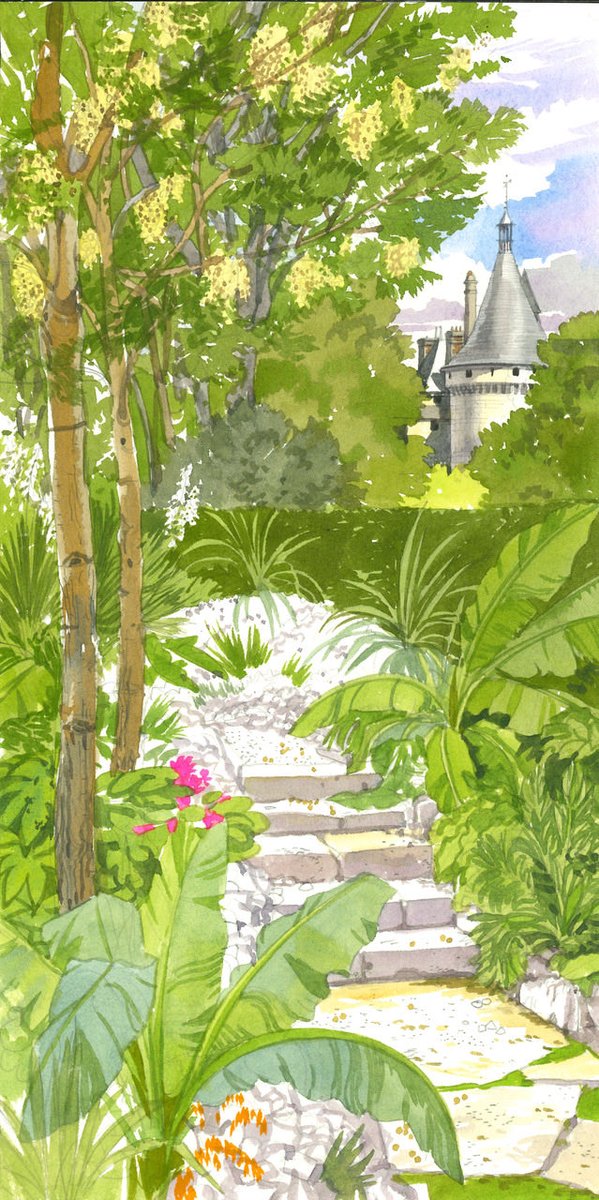 Quelques aquarelles pour rêver avant l’ouverture du Festival International des Jardins de Chaumont sur Loire