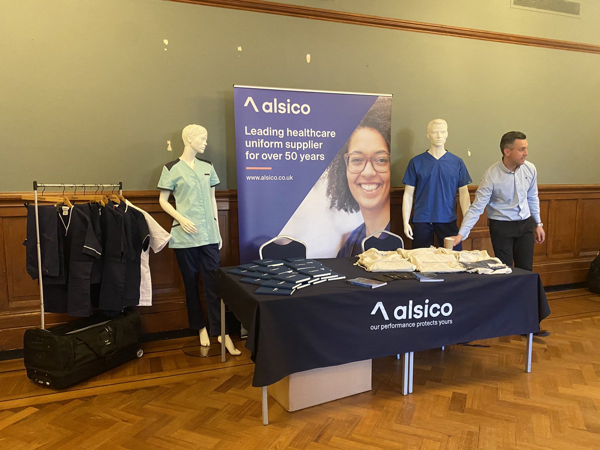 All set up and ready for our workwear roadshow. Looking forward to receiving some of the feedback from the team. @UofGEstates Ferguson Room Gilbert Scott