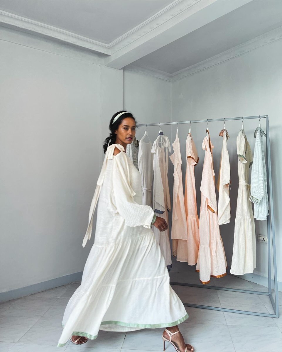 MafiMafi_et's tweet photo. With Ethiopian Easter on the horizon and summer just a beat away, our classic dresses offer a modern twist on traditional style, ideal for any occasion. 💃🏾Find your perfect fit in a variety of colors and sizes, exclusively at our Kazanchis store.
Crafted with fabric from our weaver Tsehay and tailored with care by Zuriash ✨