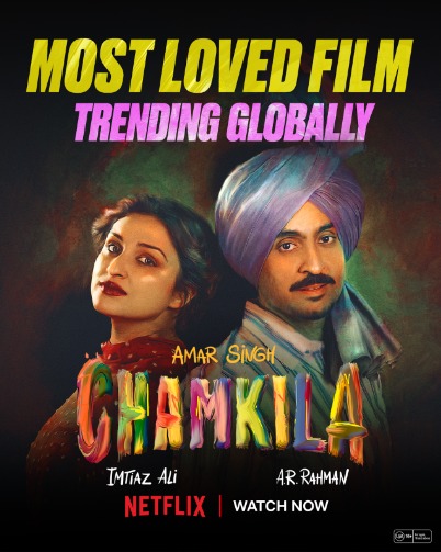 #AmarSinghChamkila starring #DiljitDosanjh and #ParineetiChopra and directed by #ImtiazAli has quickly climbed the ladder of success to become a global sensation. In 2 weeks since it's release, the film has crossed 5 million views and is trending on #5 in the Non-english films…