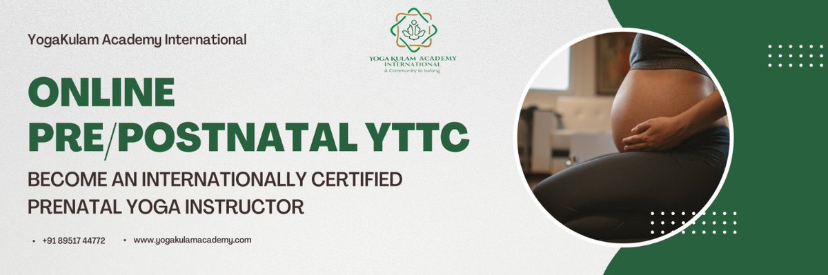 yogakulamintl's tweet photo. Become a certified prenatal yoga instructor from the comfort of your home and join our global community of teachers.
#PrenatalYoga #PostnatalYoga #YogaTeacherTraining #YogakulamAcademyInternational #PregnancyYoga #YogaAlliance https://t.co/Ern0z0GocU