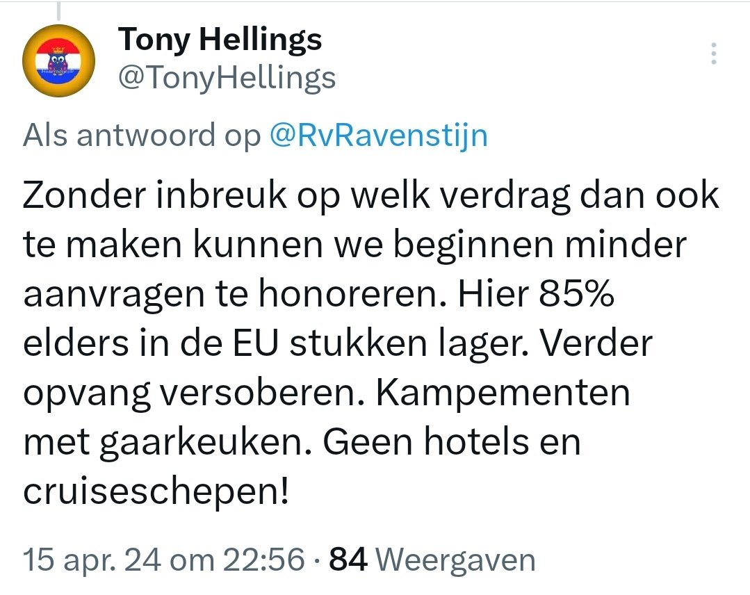 @Leolucassen Die WONINGMARKT is nou juist door een ASIELINSTROOM van 50.000 per jaar VERKLOOT. 82% wordt hier in NL erkend als statushouder namelijk!