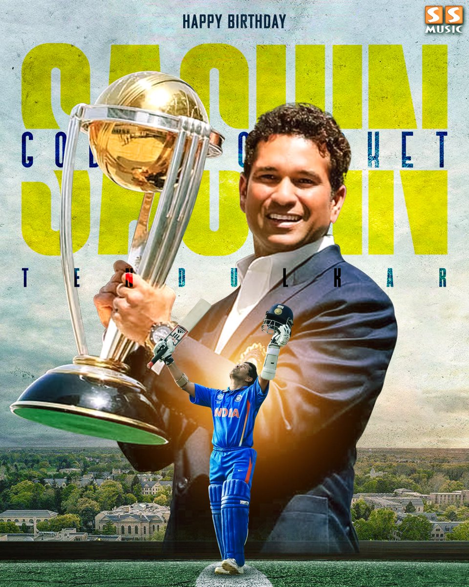 Wishing a Very Happy Birthday To The Master Blaster @sachin_rt 🥳

#HBDSachinTendulkar #HappyBirthdaySachinTendulkar #SachinTendulkar #GodofCricket #MasterBlaster #SSMusic