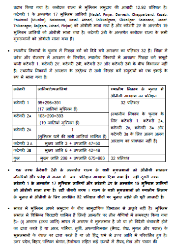 ANI's tweet photo. As per the data from Karnataka government, all castes and communities of Muslims of Karnataka have been included in the list of OBCs for reservation in employment and educational institutions under the state govt. Under Category II-B, all Muslims of Karnataka state have been considered as OBC: National Commission for Backward Classes
