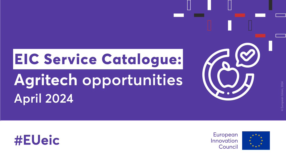 How can EIC #Agritech beneficiaries grow their solutions? 🌾 Head to the #EUeic Service Catalogue to discover opportunities for all stages of your company’s journey, from infrastructure support to acceleration and internationalisation! 🚀 Learn more 👉 bit.ly/3wdoBug