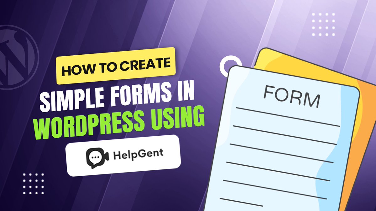 Simplify form creation on WordPress with HelpGent! Our tutorial guides you through the process, helping you create forms that stand out.

To enjoy better video quality, visit: 
youtu.be/MSsq90pr-es?si…

#wordpresstutorial #formbuilder #onlineforms #helpgent #formbuilderplugin