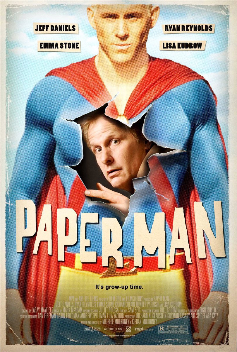 🎬MOVIE HISTORY: 14 years ago today, April 23, 2010, the movie ‘Paper Man’ opened in theaters!

#JeffDaniels #RyanReynolds @LisaKudrow #EmmaStone #KieranCulkin #HunterParrish #ArabellaField #MicheleMulroney #KieranMulroney