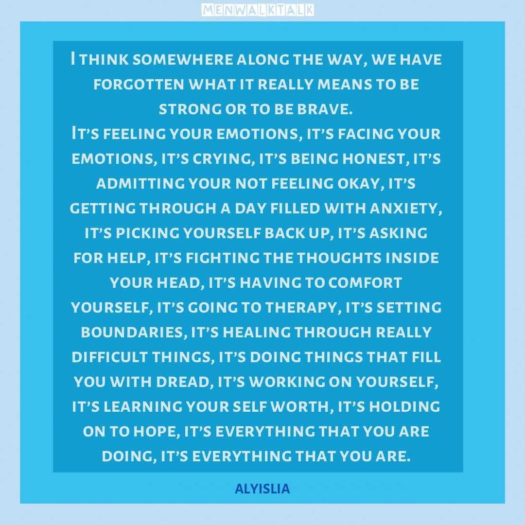 You are strong. You are brave. 🩵 #MenWalkTalk #MensMentalHealth #EndTheStigma #OkNotToBeOk #MentalHealthAwareness