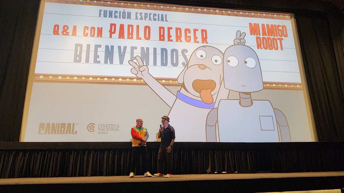 Hoy @gonyz moderó un bello Q&A en @CinetecaMexico con #PabloBerger director de #MiAmigoRobot gracias a @cineCANIBAL donde se portó atento y entusiasta con el público mexicano mientras ofrecía detalles detrás de esta emotiva historia que ha conquistado corazones