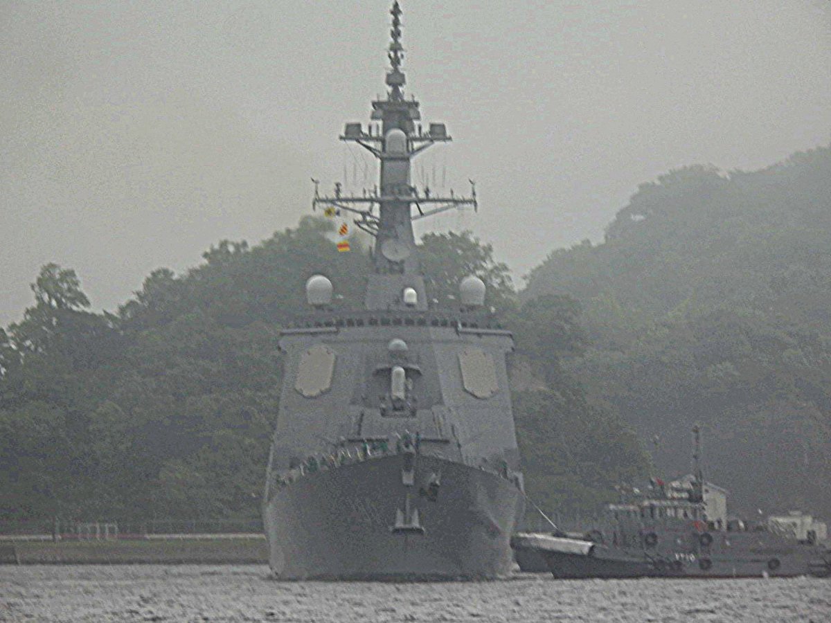 護衛艦「はぐろ（JS Haguro, DDG-180）」、本港に入港しました。