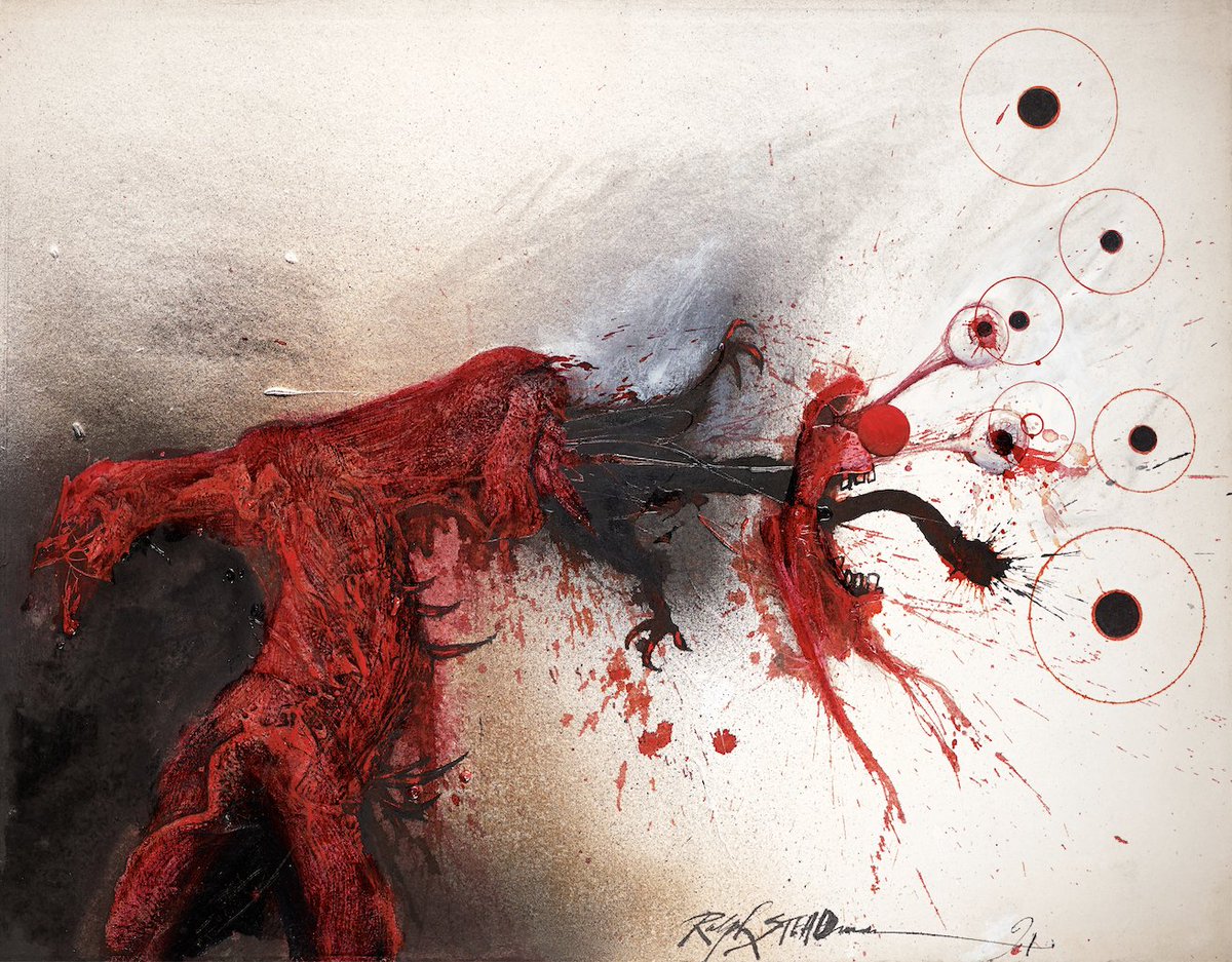 Screams: raw eruptions of primal chaos, tearing through the fabric of silence like jagged lightning bolts. In their cacophony, we find a symphony of agony and ecstasy, a chorus of madness echoing through the corridors of existence.

#ScreamDay #RalphSteadman #Illustration