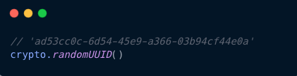 NetanelBasal's tweet photo. Did you know? Generate unique IDs hassle-free in JavaScript with crypto.randomUUID()! 🚀 It's supported across all major browsers https://t.co/9w4fQaeNdN