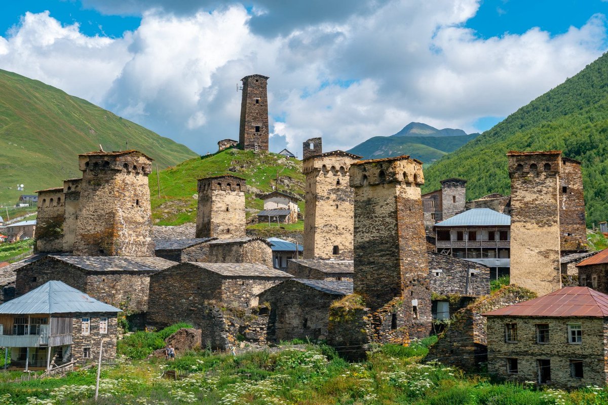 The tower houses of Georgia, also known as Svan towers (Georgian: სვანური კოშკი), defensive dwellings built in the Georgian historical region of Svaneti. Unique to the region, these towers were primarily constructed between the 9th and 12th centuries, during the Georgian Golden