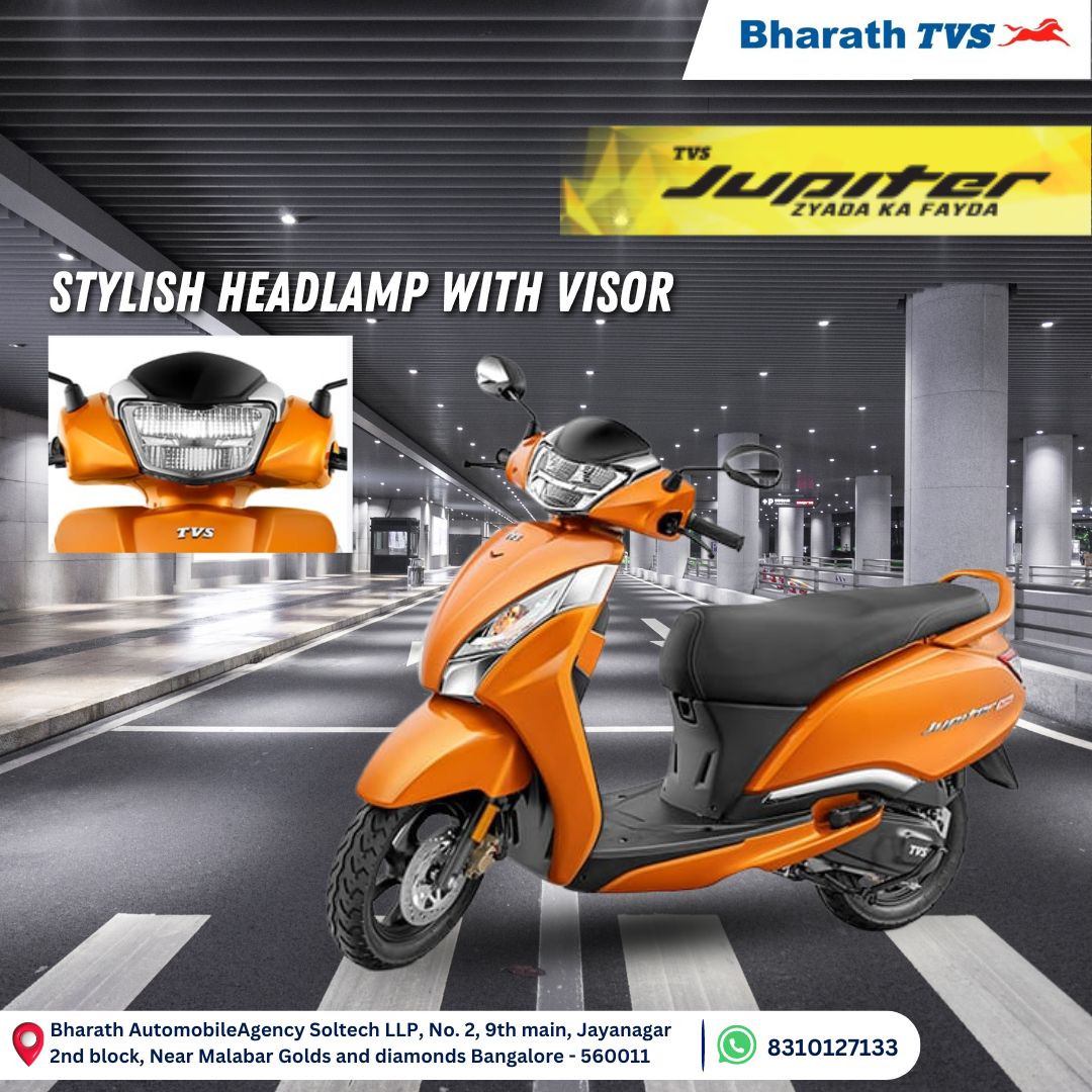 Unleash your style with TVS Jupiter! 😎 Featuring a stylish headlamp with a visor for that extra touch of flair.💫

#bharathtvs #TVS #tvsjupiter #jupiter #tvsbike #scooty #scooterlife #ridewithstyle #stylishscooter #scooterlove #scooterstyle #twowheeler #bikelife