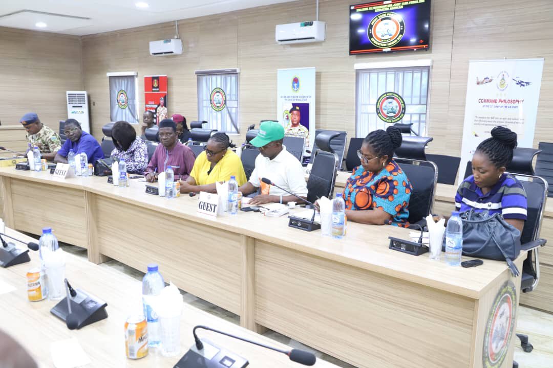 DEFENCE CORRESPONDENTS VISIT HEADQUARTERS OPERATION HADIN KAI; Obtain First-Hand Information on Military Operations In an effort to gain first-hand information on military operations in the North East theatre of operations, the Defence Correspondents led by Group Captain IA