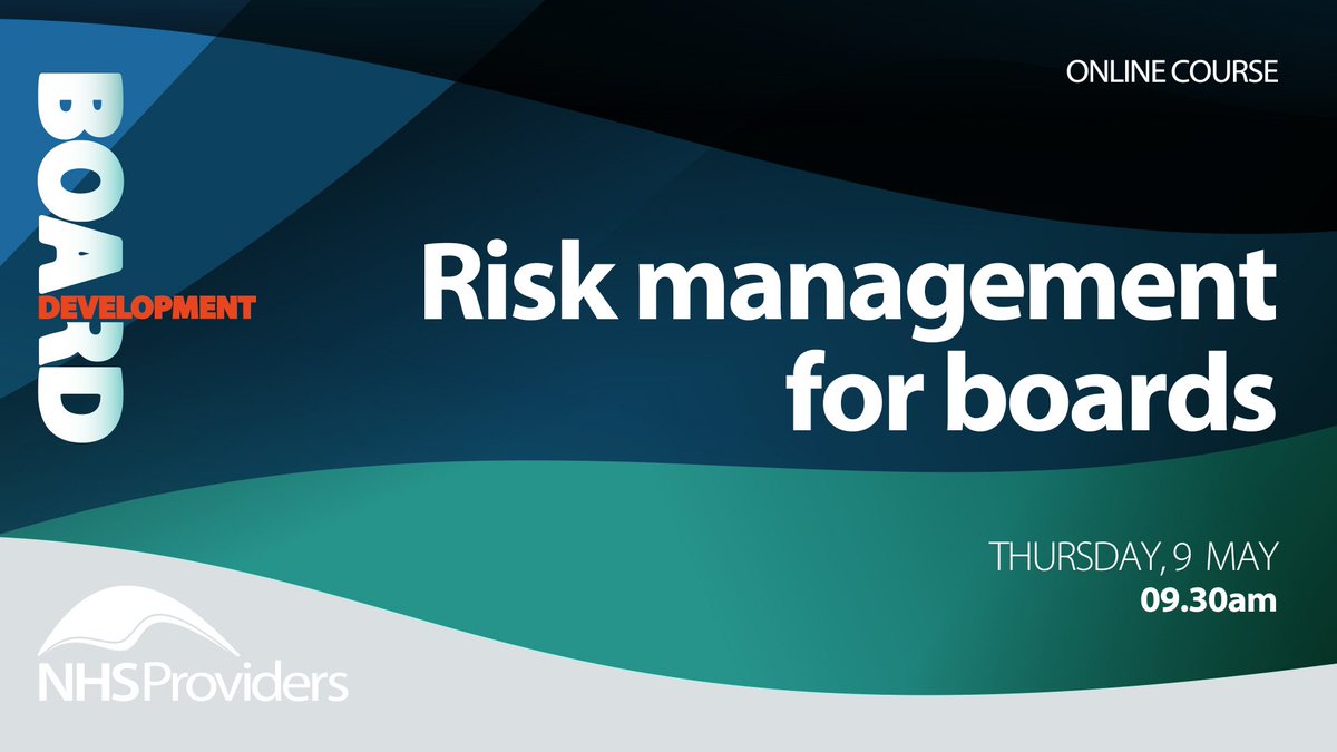 Calling all board members and executive risk leads 📣 Join our latest #BoardDev course where you’ll get the chance to refresh your understanding of the key principles of risk management. 💻 09 May | 09:30 Book today! ➡️ bit.ly/3Jp61lW
