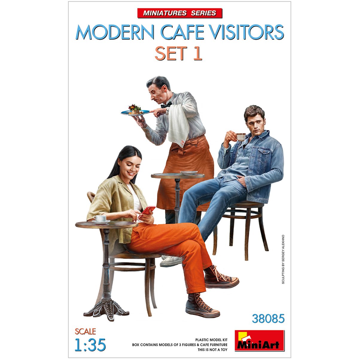 New #MiniArt Kit Coming Soon: 38085 MODERN CAFE VISITORS SET 1 miniart-models.com/product/38085/ Plastic Model Kit 1:35 Scale