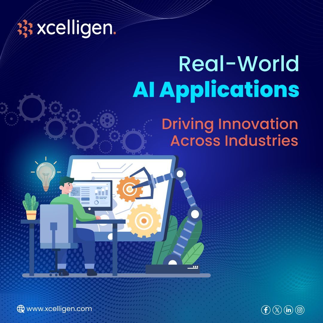 Explore real-world applications of AI transforming industries. Witness the power of AI-driven innovation firsthand. #AIApplications #Innovation #AIInBusiness #xcelligen #edwosb #wosb #8a #smallbusiness