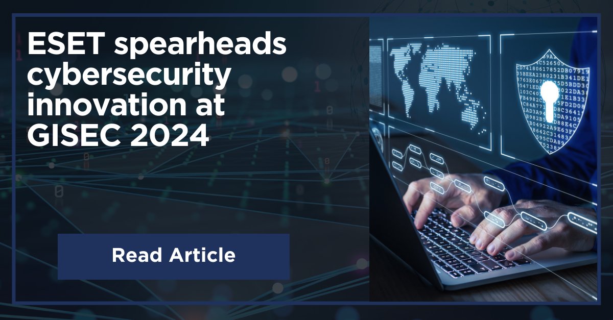 ICIO_ME's tweet photo. At this year's @GISECGlobal, @ESET are gearing up to showcase its innovative technologies, share industry insights and engage with cybersecurity professionals and enthusiasts across the globe.

Full article:
https://t.co/aIs2ogaEYi https://t.co/DNKyWAJJr7