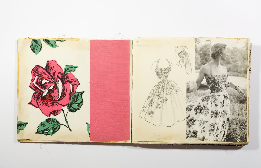 HarrisPreston's tweet photo. 🌸We love this #HorrocksesFashions pink rose textile sample from 1954, which includes a rose pattern, a pencil sketch of a dress and shawl, and a black and white fashion photograph. 

👗 Delve into our fashion collection here: https://t.co/VaRXSBisPz

#FrockingFabulous https://t.co/kV58Jp8qpc