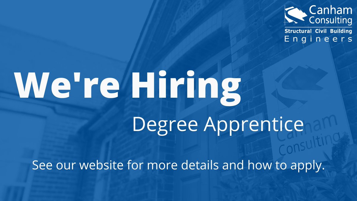Canham Consulting (@canham_norwich) on Twitter photo Come and join us! A reminder that we are currently offering a fantastic route into the construction industry! We are seeking a #DegreeApprentice to start in Sept 2024.
Further information and application details can be found on our website - buff.ly/3Jqdbq1
<a href="/AppsNorfolk/">Apprenticeships Norfolk</a> Come and join us! A reminder that we are currently offering a fantastic route into the construction industry! We are seeking a #DegreeApprentice to start in Sept 2024.
Further information and application details can be found on our website - buff.ly/3Jqdbq1
<a href="/AppsNorfolk/">Apprenticeships Norfolk</a>
