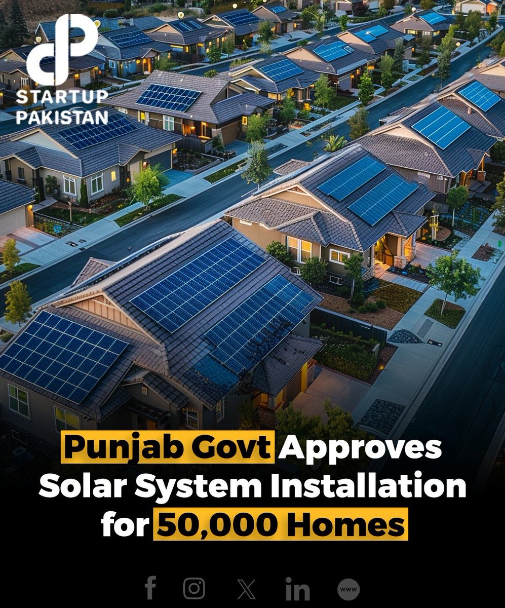 The Punjab government has given the green light for the installation of solar power systems in around 50,000 households throughout the province.

#punjab #solarsystem #approves