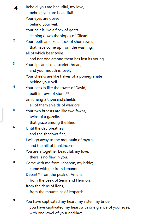 ThashKe's tweet photo. @KhalifKairo Song of Solomon 4 https://t.co/FlG88O1LSz