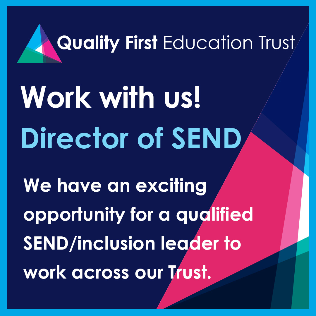 We have an exciting opportunity for a qualified SEND/inclusion leader (NaSENCO qualification or equivalent) to work across our Trust in a non-class-based role.

To find out more and apply, please visit  bit.ly/3YHhjHG

Applications close at noon on Tuesday 7 May 2024.