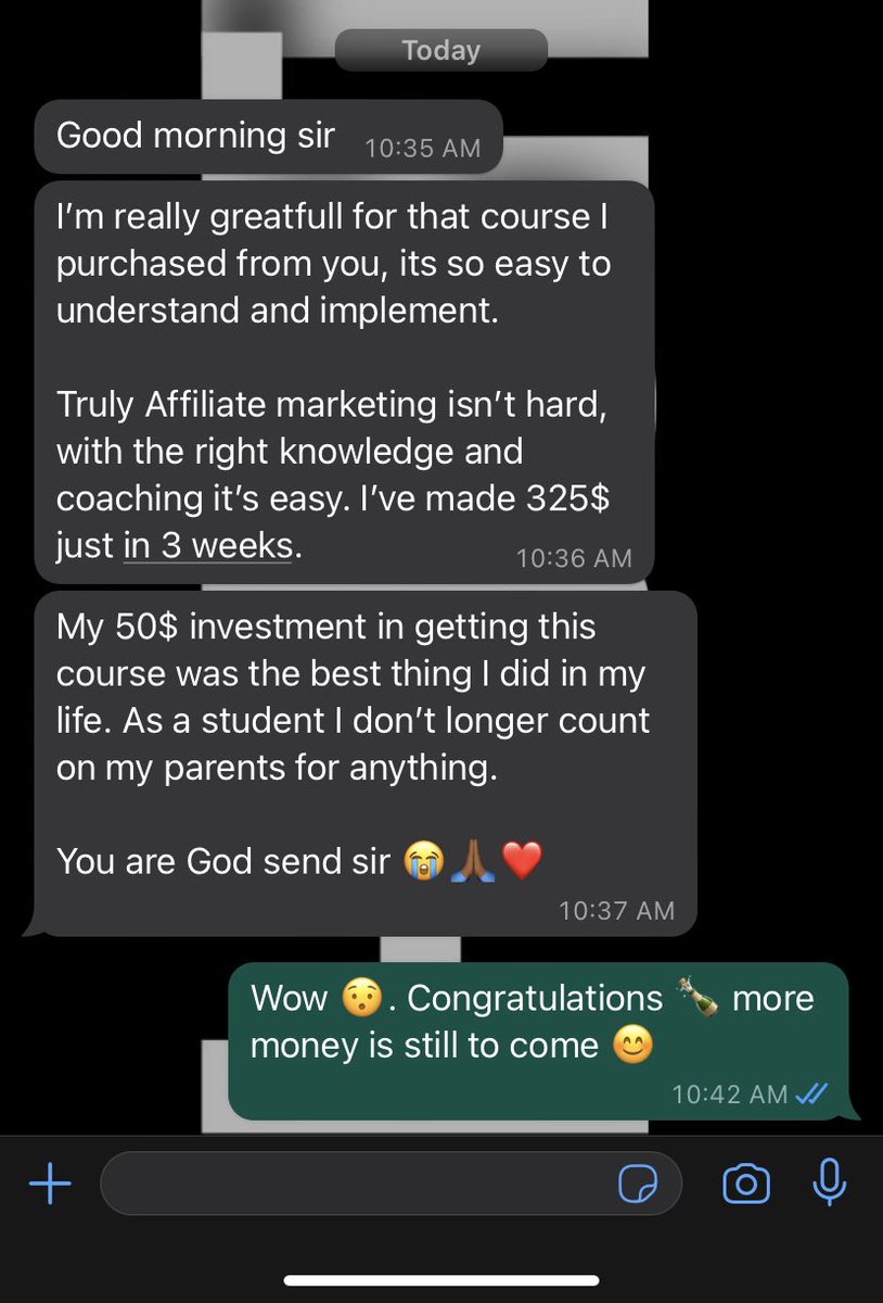 sales_maestro1's tweet photo. I so love this business model called affiliate marketing. 

Love such testimonials from my students who followed what I thought him. 

If increasing your income is what you are looking for. Send me a DM now let’s chat https://t.co/ef6NNA5Alk