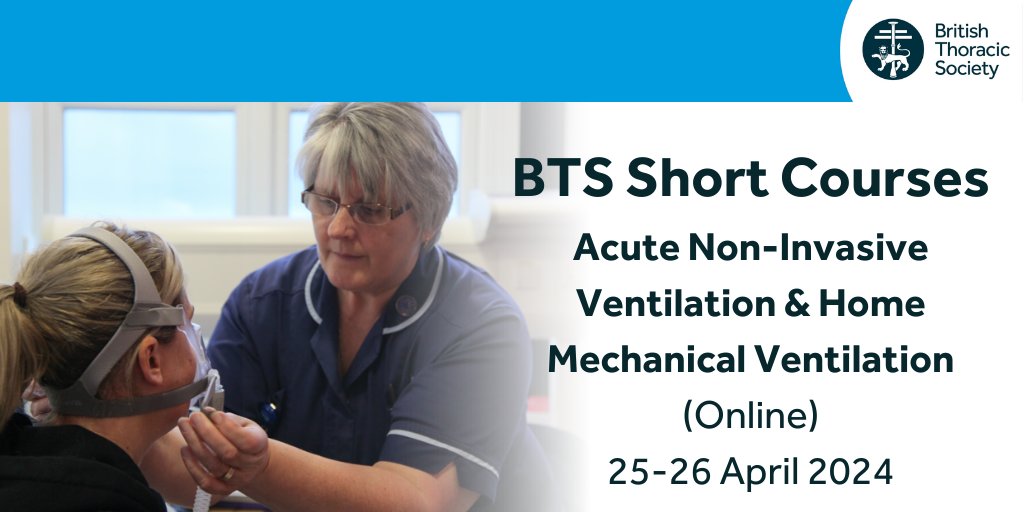 LAST DAY TO BOOK: This online course aims to provide a comprehensive update on both acute NIV and the provision of home ventilation. It will include reviews of the use of NIV on the ward, in the ICU and at home. Book your place: bit.ly/3vpFsJN