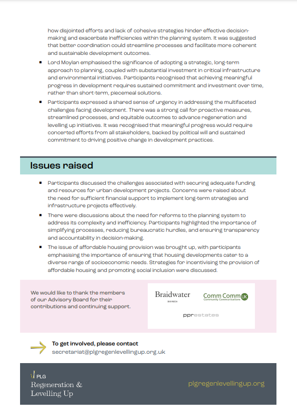 PLGRegeneration's tweet photo. Last week, the PLG held a brilliant meeting with Lord Moylan, Chair of the House of Lords Built Environment Committee. The meeting discussed the committee's report on the impact of environmental regulations on development.

See our key takeaways from the meeting below. 👇 https://t.co/x9585OBrR7
