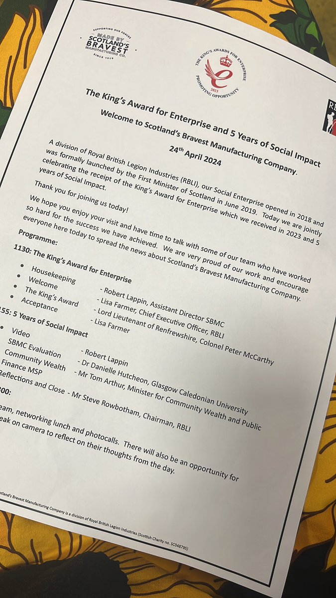 Delighted to be invited to celebrate @ScotsBravest King’s Award for Enterprise and 5 years of incredible social impact 👏 

#SocialImpact #SocialEnterprise #EssentialSector
@EngageNews1 @IainMACunningha