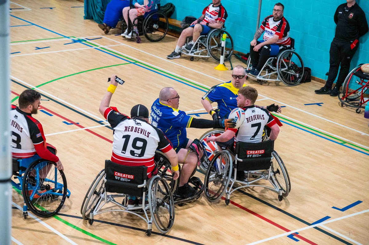 Big thank you to everyone that came down to see our development team in action last night against Salford. 

Lots to learn from but great to come away with another pre season win for the team 💛💙

#wheelchairrugby #wheelchairrugbyleague #disabilityawareness #disabilitysport