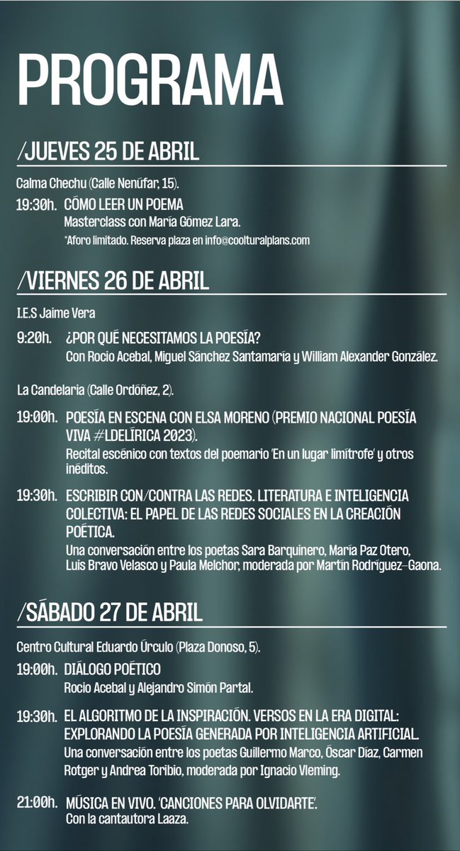 El #DistritoTetuán, sede del Festival Iberoamericano de #Poesía Bajo 35 

diario.madrid.es/blog/notas-de-…