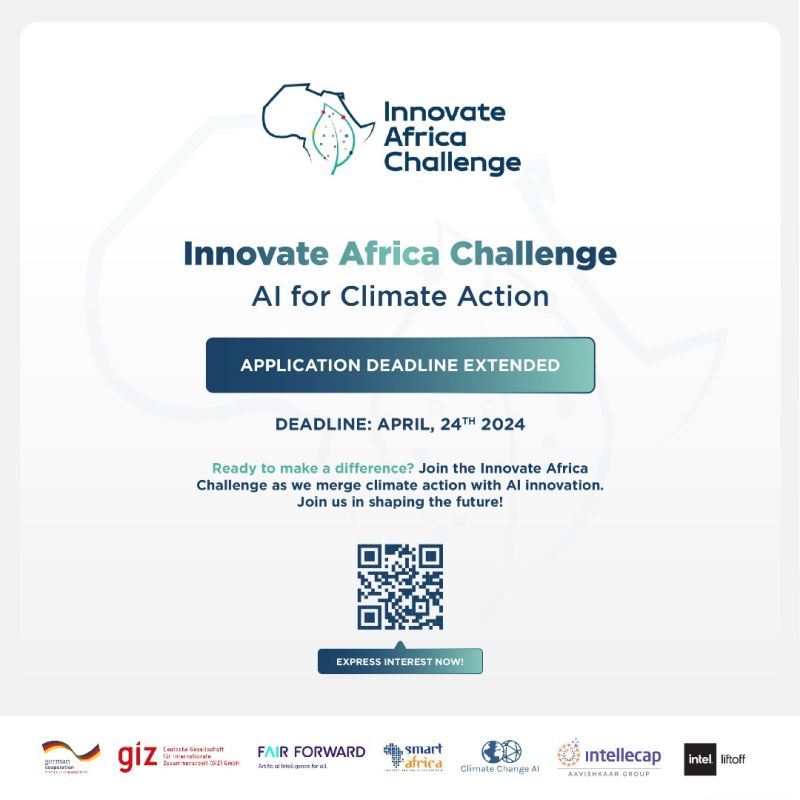 FINAL CALL to enter #InnovateAfricaChallenge! 📷 Your AI solution could transform climate action in Africa. Today's the last day! Eligibility: For-profit entities in Smart Africa Alliance countries. ACT NOW! bit.ly/3Wd76F7 #ClimateAction @singhsk5