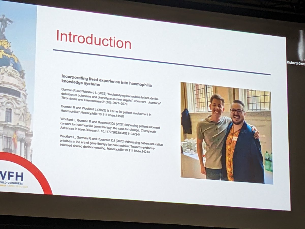 CathyAH1980's tweet image. Great to see @TheWoollard @SustainableRich joining us virtually in a recorded video evaluating reclassifying haemophilia based on outcomes &amp;amp; phenotype #WFHCongress2024