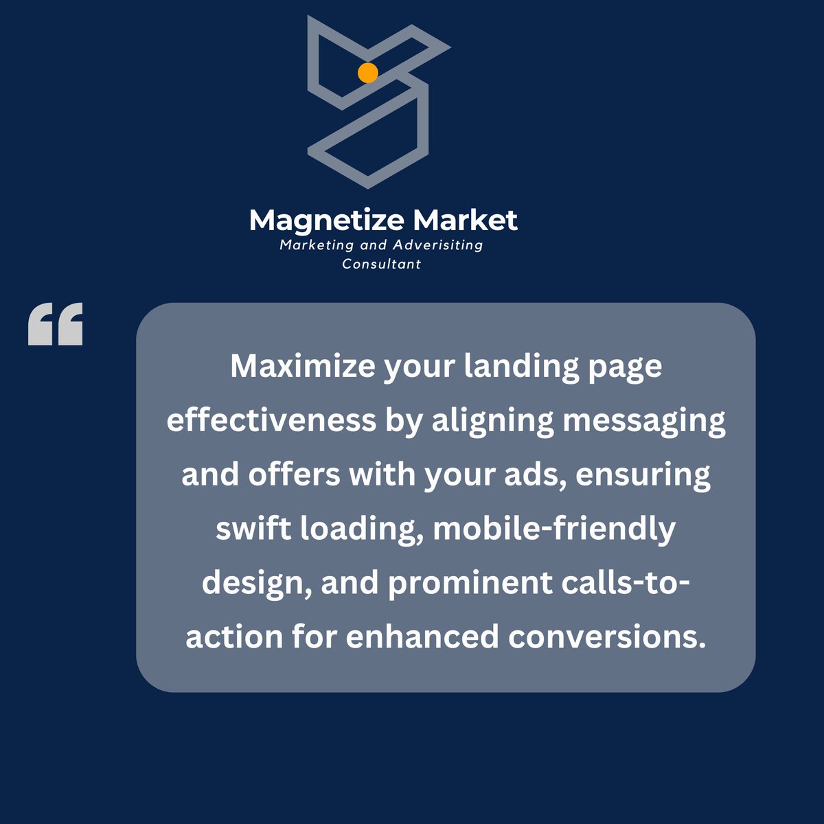 Maximizing your landing page increases your conversion rate #Landingpage #MagnetizeMarket #SEO