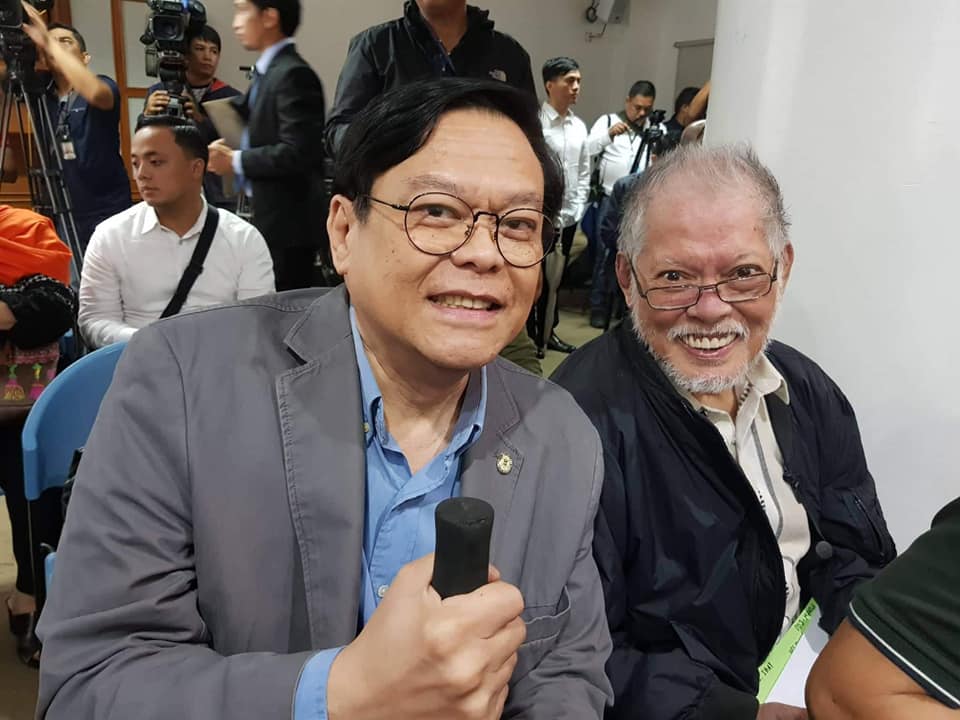 REST IN PEACE,  Sen. Rene Saguisag. I thank GOD for gifting   the Filipino nation of this patriot in the nation's fight against tyranny. Pic taken at the DOJ.We were assisting people charged by the Duterte admi of sedition, inciting to sedition, obstruction of justice and others.