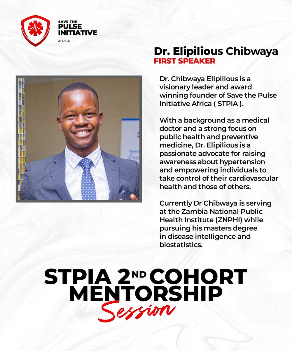 JescaAwino2's tweet photo. On 22nd April, I attended my first mentorship session on Introduction to Hypertension and its complications by Dr. Elipilious Chibwaya , and the Roles of diet and Lifestyle in fighting against Hypertension by Mr. Chileleko Mapiki organized by Save The Pulse initiative -AFRICA https://t.co/l9RtCPCtZf