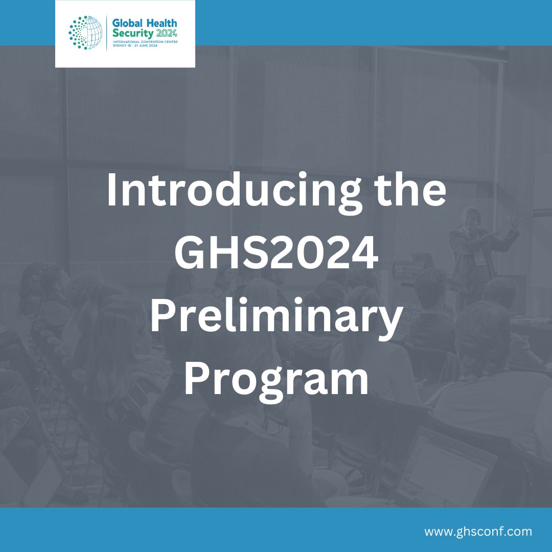 Announcing the GHS2024 Preliminary Program! 🎉 Explore our lineup of thought-provoking events, renowned speakers, and immersive workshops focused on global health security. Join us on this inspiring journey towards a safer world. eur.cvent.me/bGgg5 #GHS2024 #globalhealth