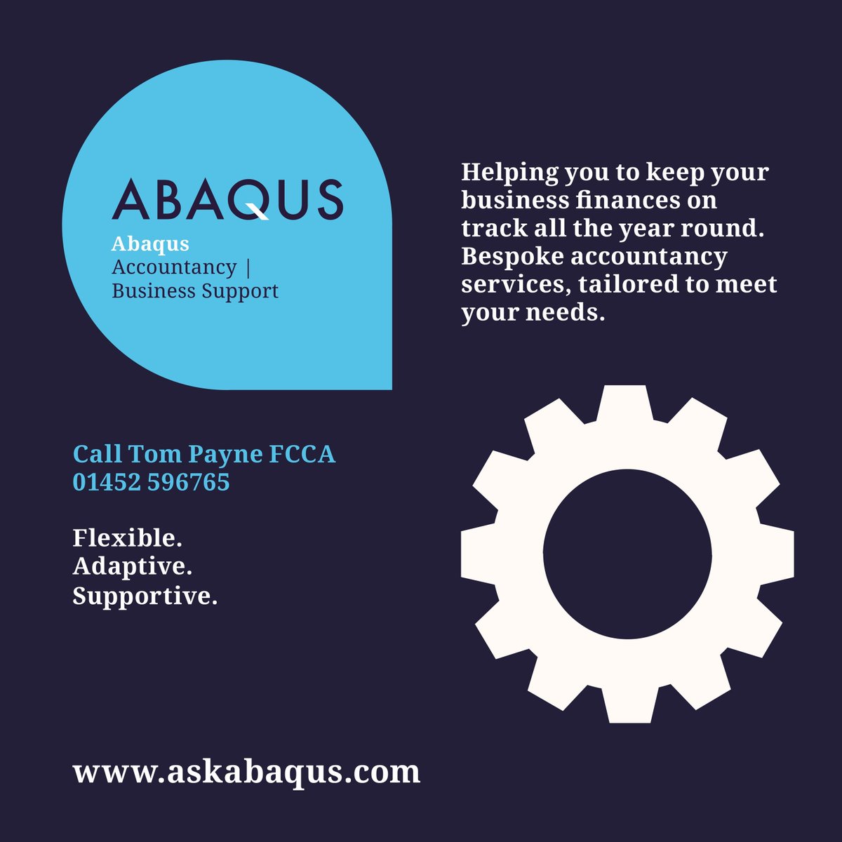 Helping you keep your business finances on track all year round ⚙️ 📅 Ask Abaqus if you need #accountancy support #gloucestershire #business #businesssupport