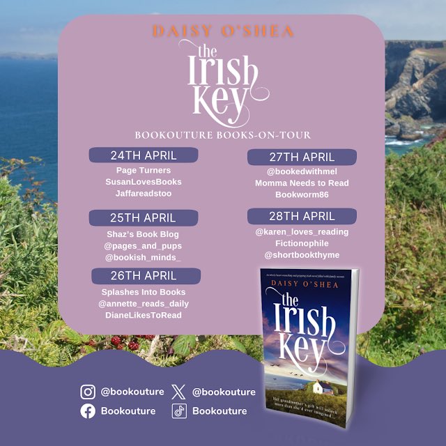 On it’s publication day I am delighted to be one of the blogs opening the #BlogTour in order to share my #BookReview of #TheIrishKey by Daisy O’Shea @bookouture #booksontour jaffareadstoo.blogspot.com/2024/04/blog-t…