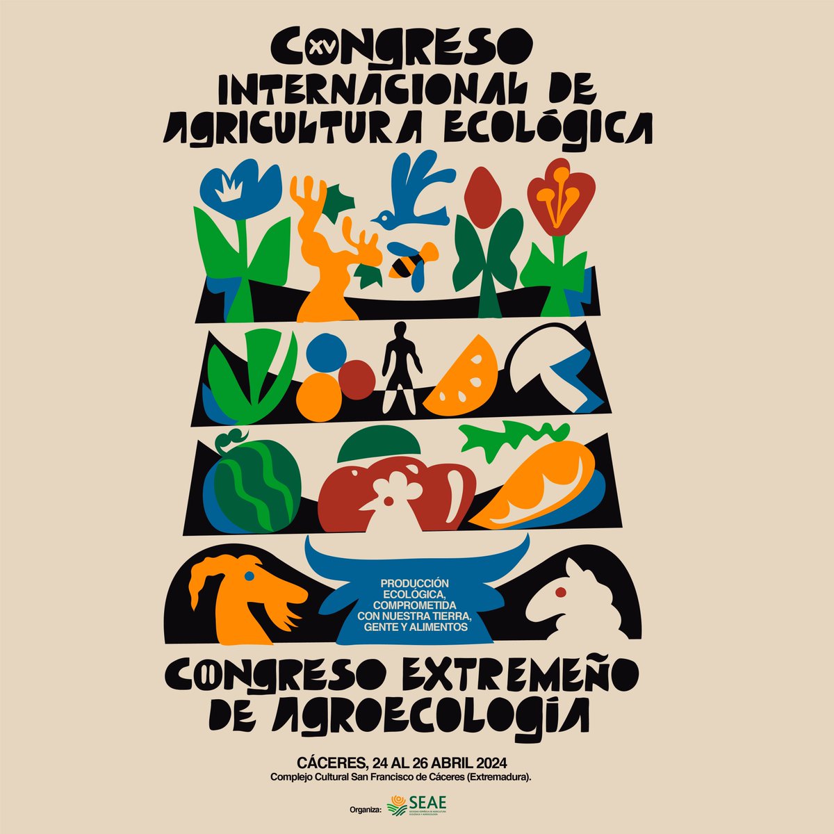 🏁Ya dio comienzo el #XVCongresoSEAE - II Congreso Extremeño de #Agroecología 💚
📅 24 al 27 de abril 2024
📍 En #Cáceres (Centro Cultural San Francisco)
ℹ️Toda la info⤵️
eventos.agroecologia.net
