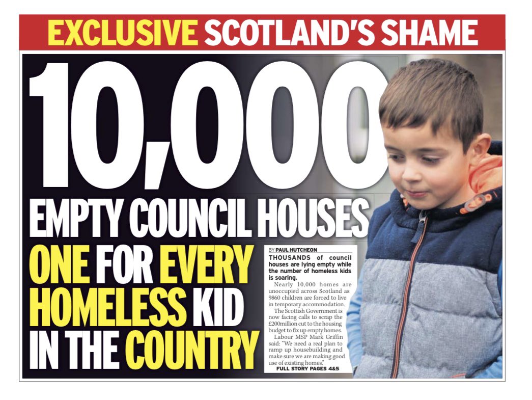 Scotland is in the grips of a #housingemergency and thousands of children are stuck in temporary accommodation – while the SNP-Green government has gutted council budgets and brought forward a housing bill that won’t give us a single extra home.
