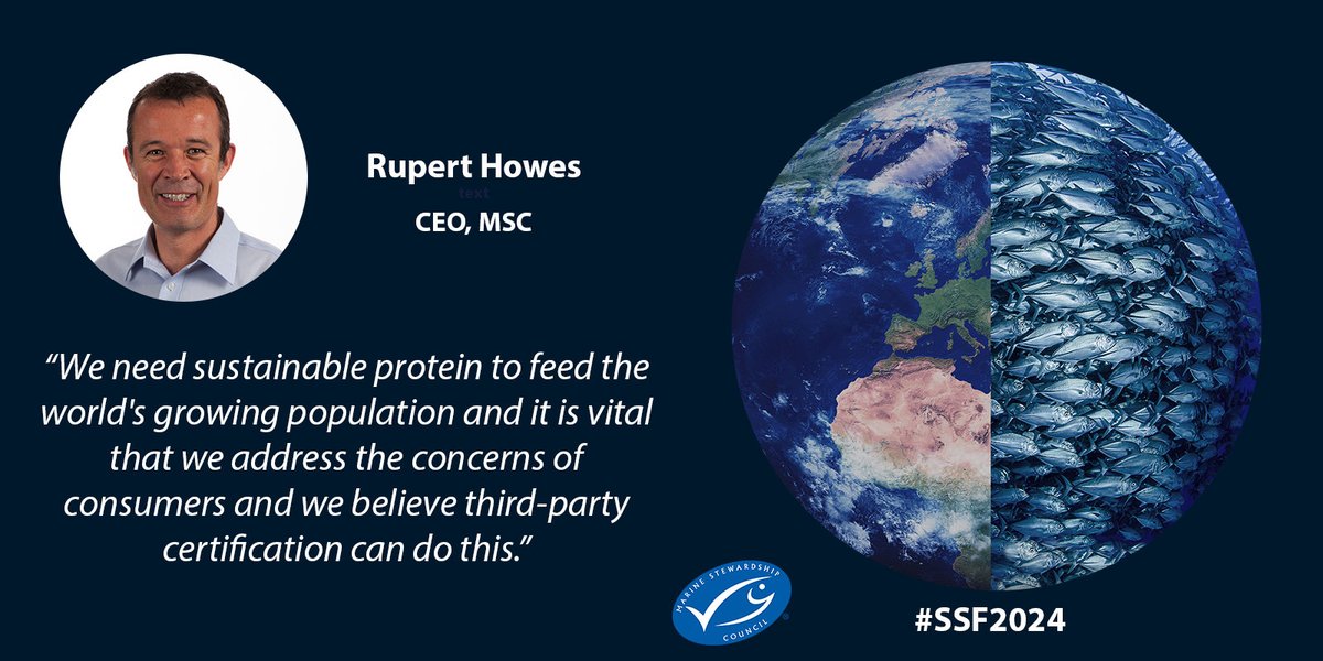 At today's Seafood Futures Forum Rupert Howes, MSC CEO said: - “We need sustainable protein to feed the world's growing population and it is vital that we address the concerns of consumers and we believe third-party certification can do this.” 💻 bit.ly/MSCSFF #SFF2024