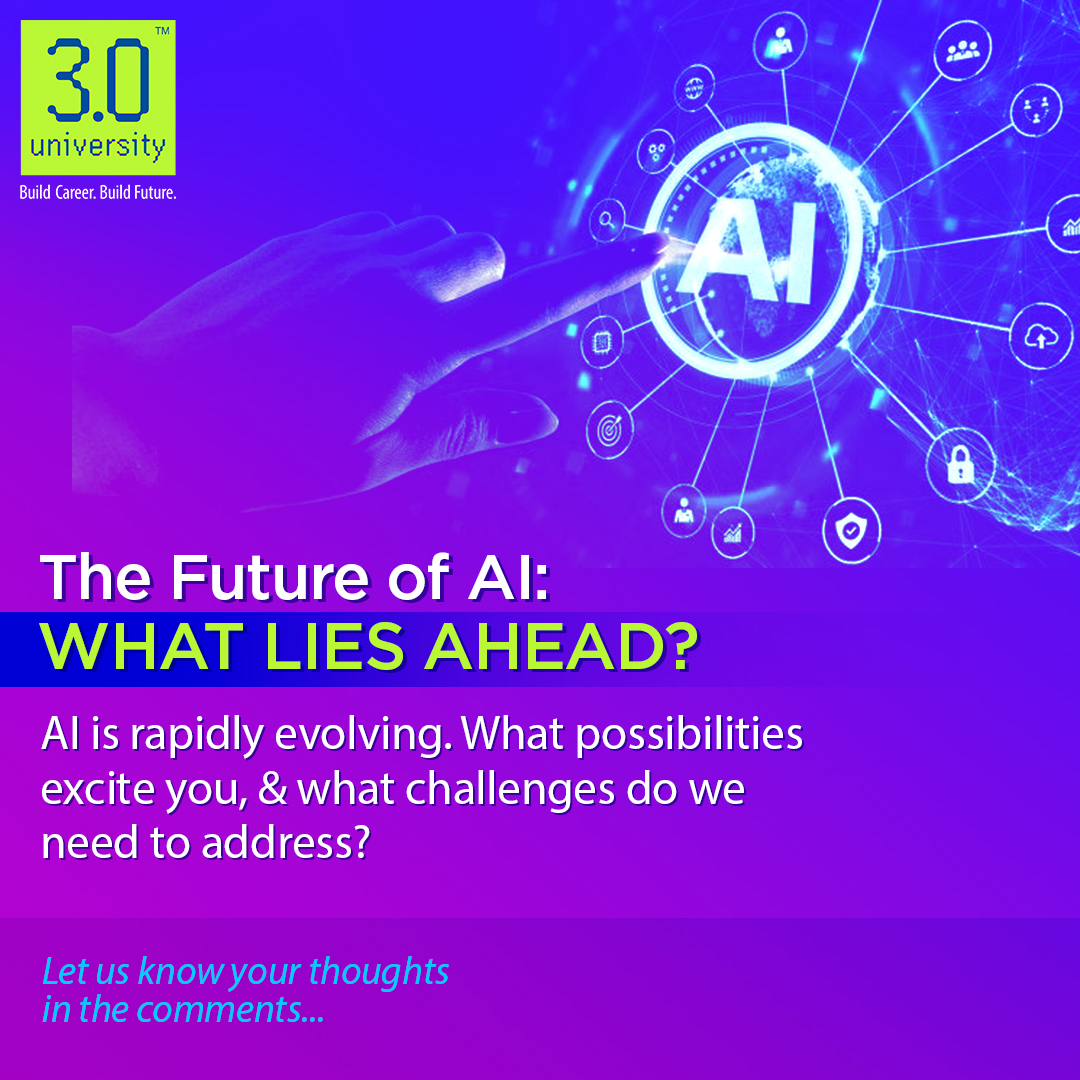 The future of AI is unwritten. Let's shape it together. Share your thoughts! FutureofTechnology 
.
.
Learn everything you need to know about Blockchain Technology, NFT's, Metaverse, AI & Cybersecurity 🎓
Enroll now:- 3university.io
.
.
#3university #3verse #Blockchain