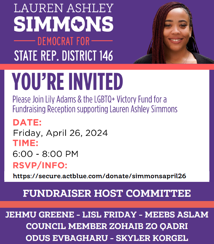 Join me & @VictoryFund Friday as we support @LASimmonsTX146 in THE most important Dem runoff in Texas to bring a seat back to the table for the people of Houston's HD146.
Lauren earned 49.5% in her primary—let's finish the job & elect her to the TX House🗳️
actblue.com/donate/simmons…