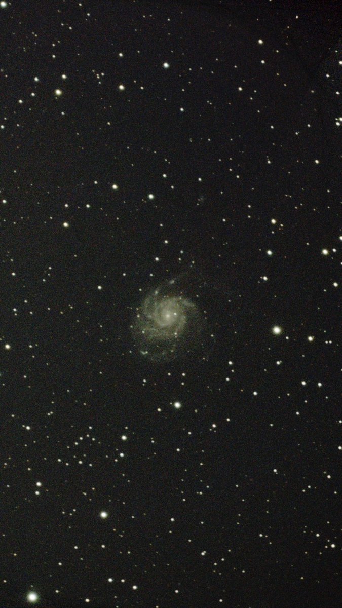 woke up to this beautiful image of m101! this picture is about 4 hours worth of stacking. over 900 15 second exposures! now i gotta put this through siril and other post processing to make it look even better! #Astrophotography #astro #M101